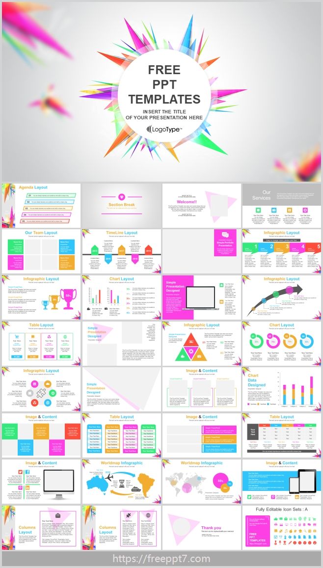 Abstract Triangle Background PowerPoint Templates