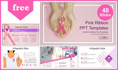 Breast Cancer Pink Ribbon PowerPoint Templates
