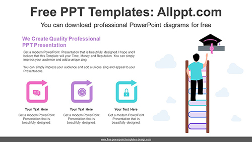 Challenge Toward Graduation PPT Diagram