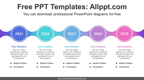 Connection Circles PPT Diagram