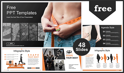 Diet Fitness Sports Concept PowerPoint Templates