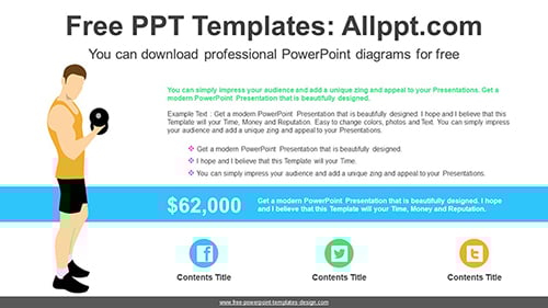Fitness Exercises PowerPoint Diagram