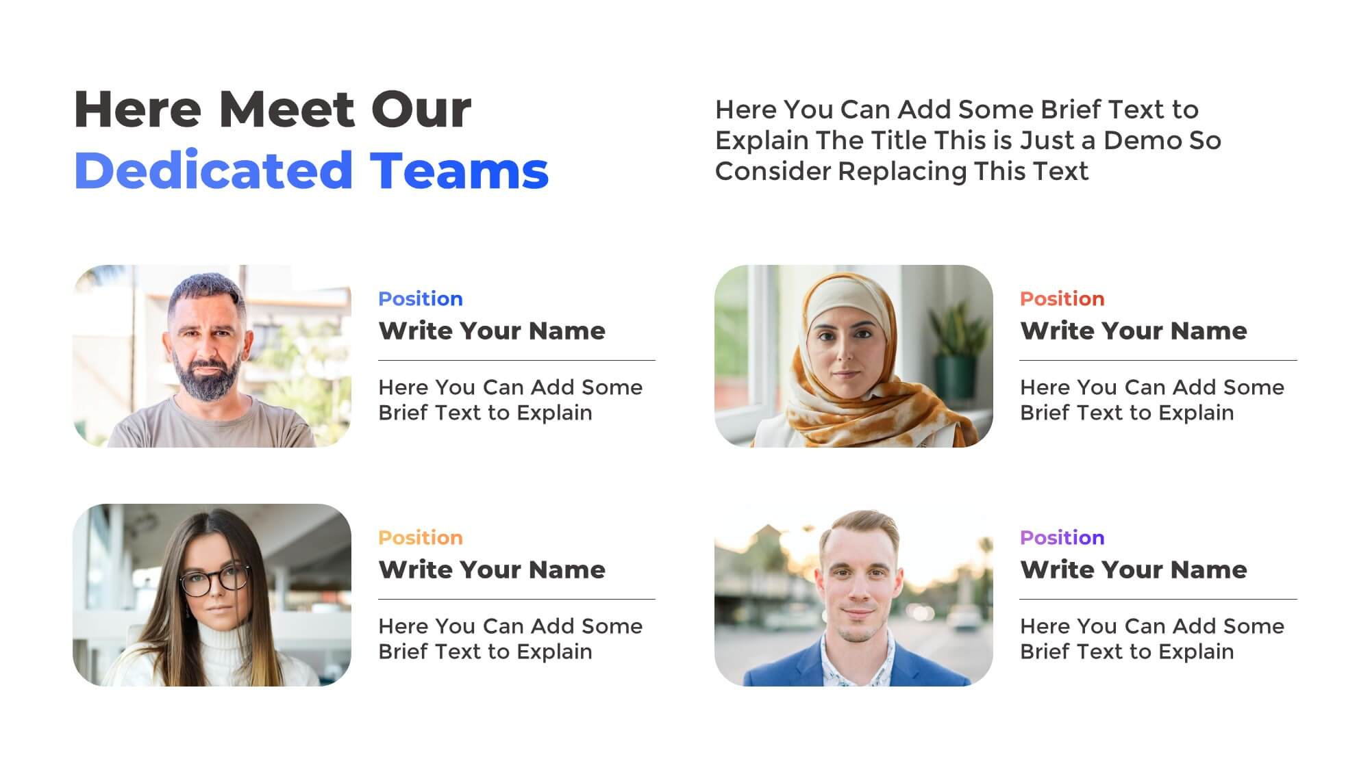 Free Animated Meet Our Team Template for PowerPoint and Google Slides
