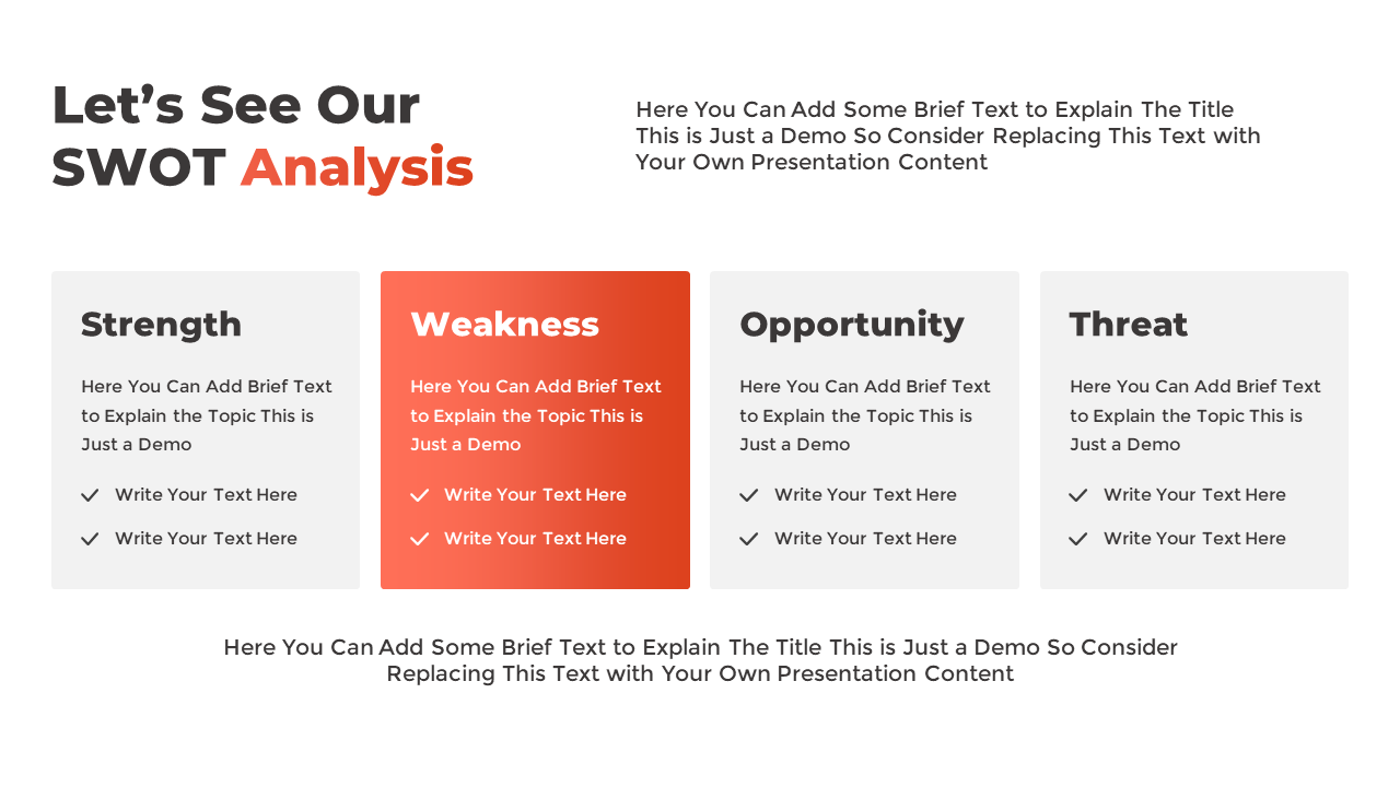 Free Animated PowerPoint SWOT Analysis Presentation Slide Template