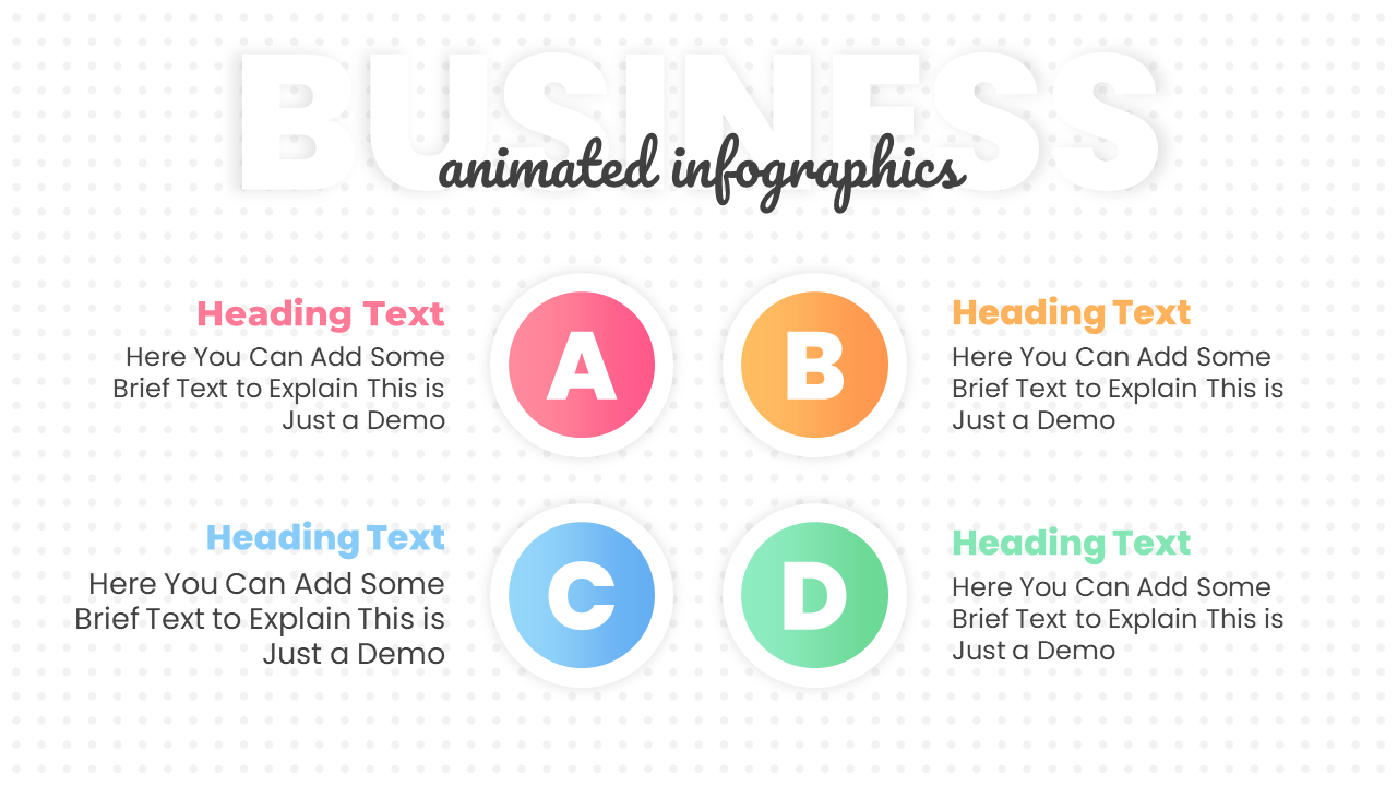Free Circular Infographic Slide for PowerPoint with 4 Steps