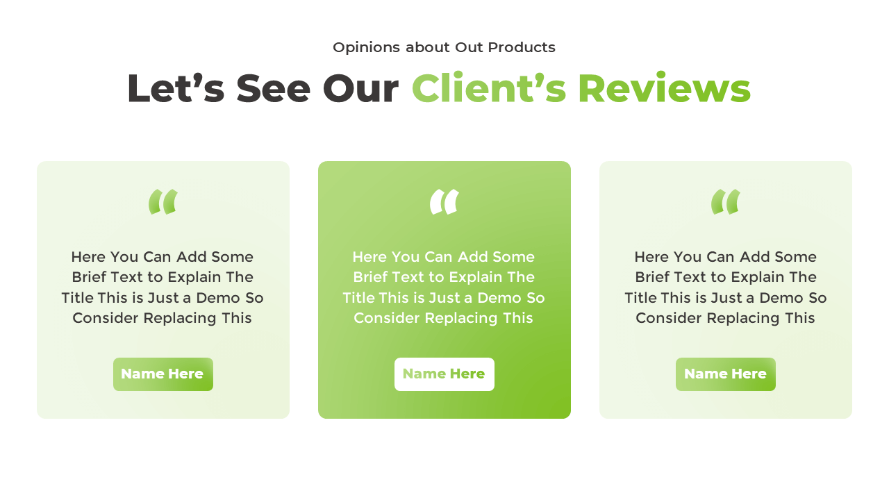 Free Customer Review Slide Template for PowerPoint