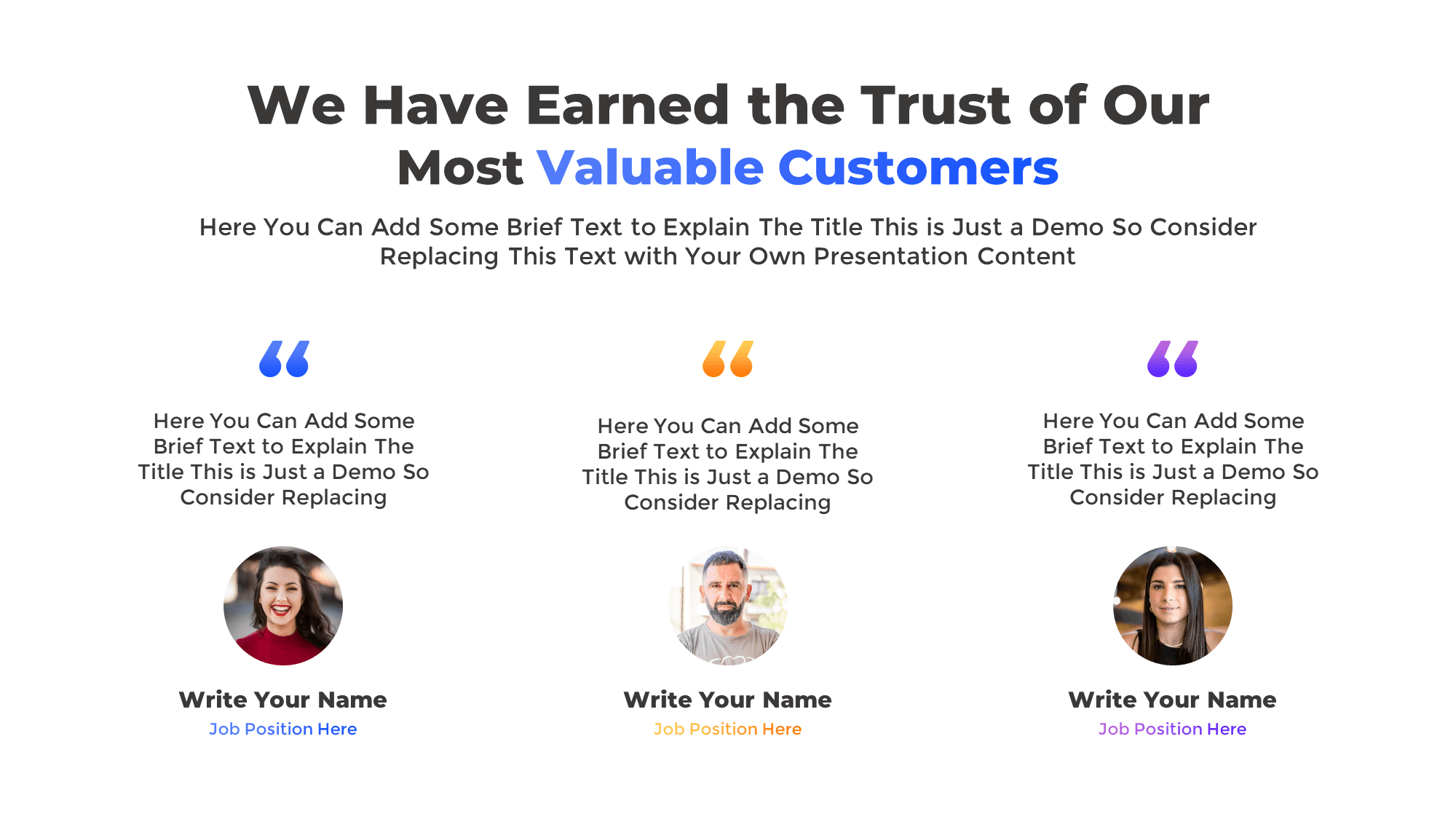 Free Customer Testimonial Template for PowerPoint and Google Slides