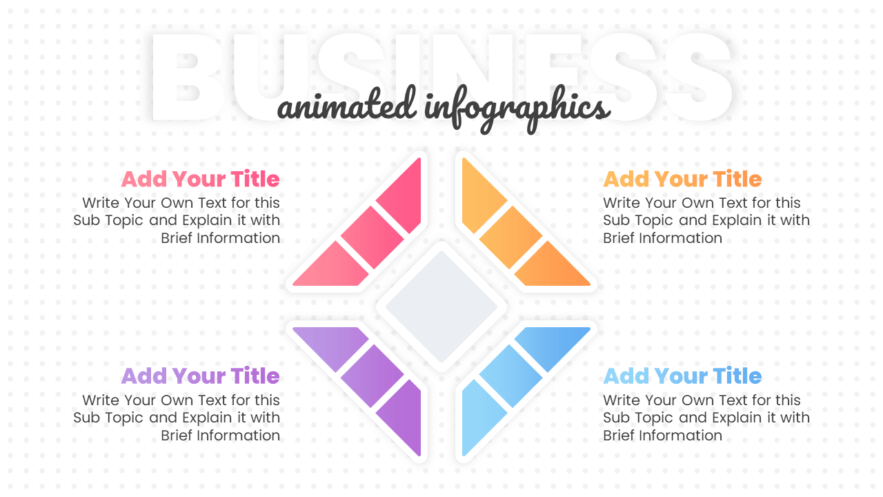 Free PowerPoint 4 Elements Infographic Presentation Slide