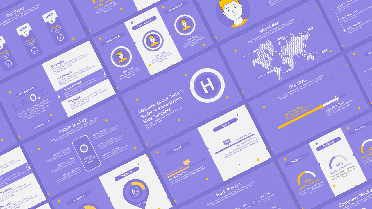 Free PowerPoint Slide Template Fully Animated