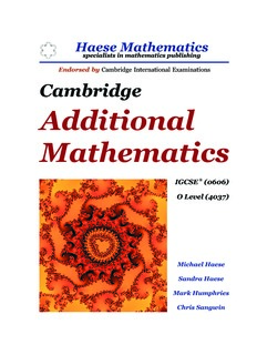 IGCSE Additional Mathematics Textbook