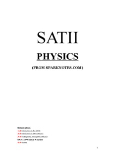 Introduction to SAT II Physics
