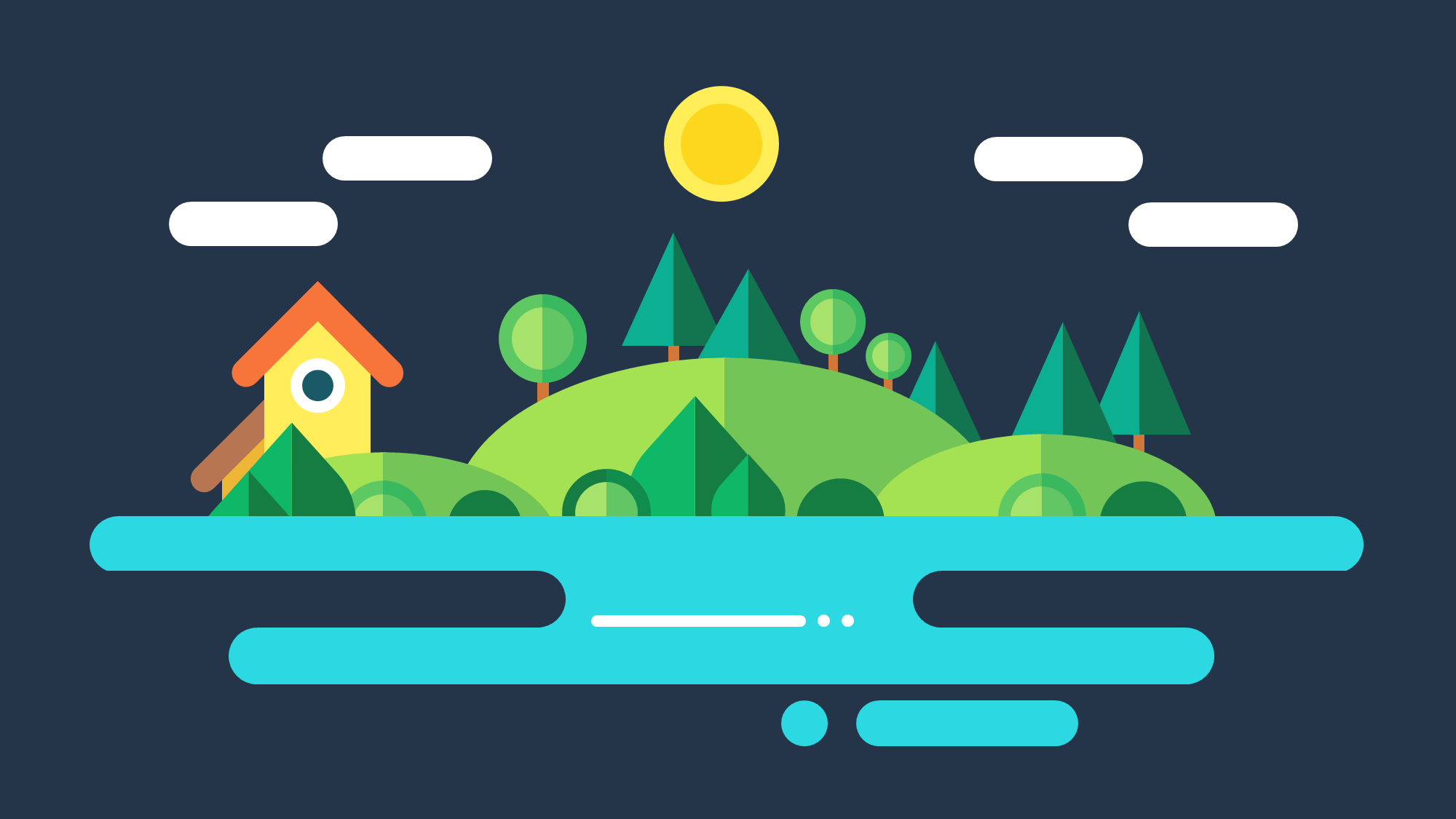 Motion Graphic Sunrise Animation Template in PowerPoint