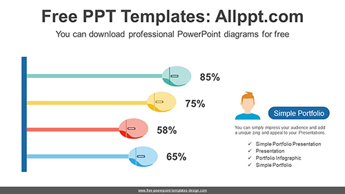 Mouse Column Chart PPT Diagram