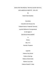 MUSIC FOR THE PEOPLE: THE FOLK MUSIC REVIVAL AND - ETD