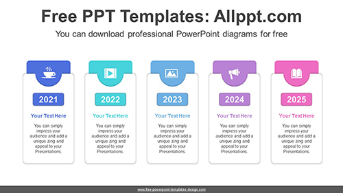 Paper Card Text Boxes PPT Diagram