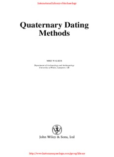 Quaternary Dating Methods