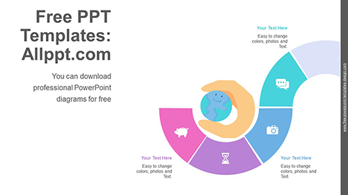 Snake Semi-Doughnut PPT Diagram