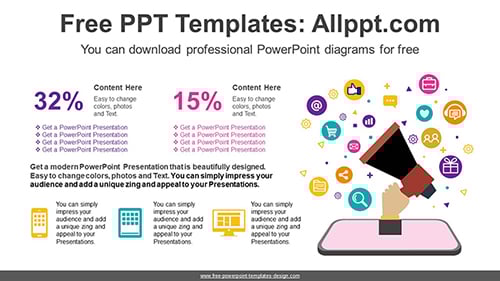 Social Media PowerPoint Diagram