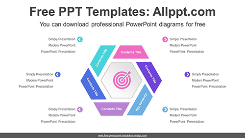 Split Hexagon PowerPoint Diagram Template