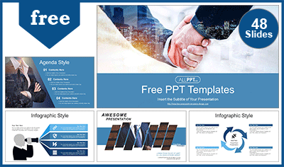 Success Business Handshake PowerPoint Templates