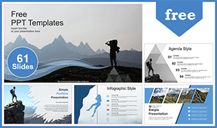 Successful Hiker PowerPoint Templates
