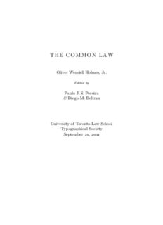 THE COMMON LAW - Legal Texts