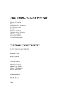 THE WORLD'S BEST POETRY