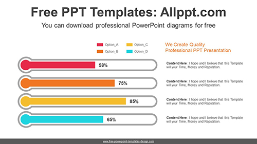 Thermometer Bar Chart PPT Diagram