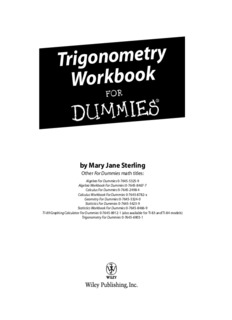 Trigonometry Workbook For Dummies