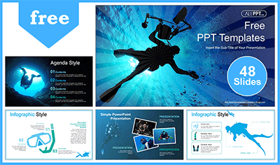 Underwater Scuba Diving PowerPoint Templates