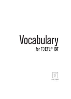 Vocabulary for TOEFL iBT