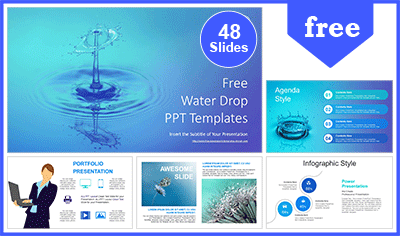 Water Drop Splash PowerPoint Templates